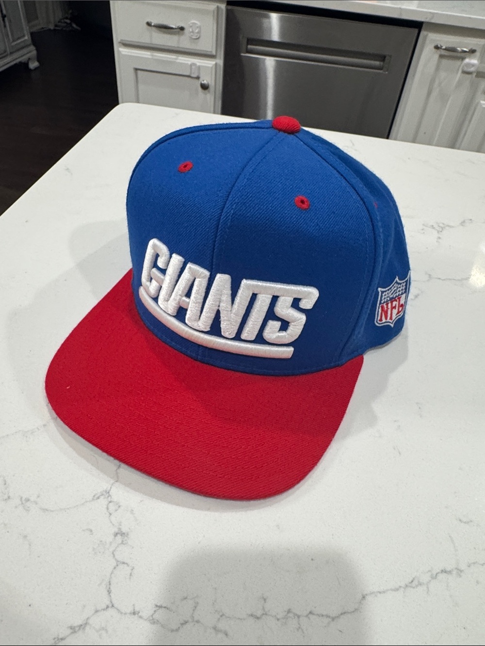 Mitchell & Ness Blue and Red 'Giants' Snapback Hat